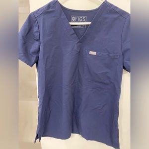 Figs navy blue scrub top